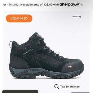 Men's Moab Onset Mid Waterproof Comp Toe Work Boot NWT mens size 10.5 black